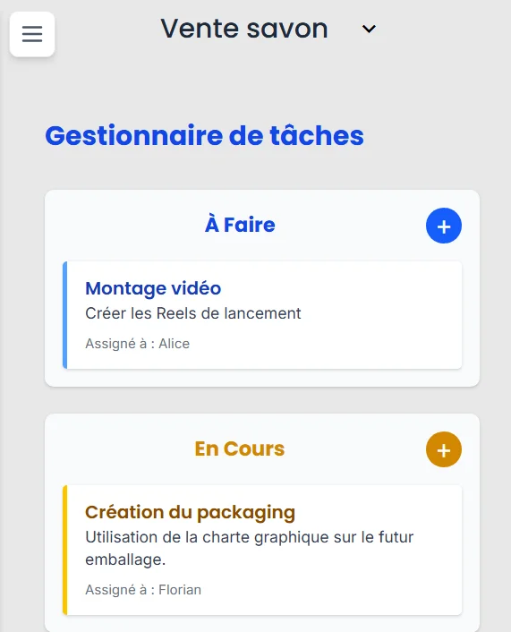 Tableau de bord communication