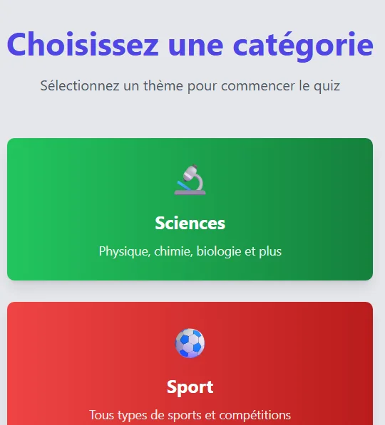 Quiz multijoueur en temps réel
